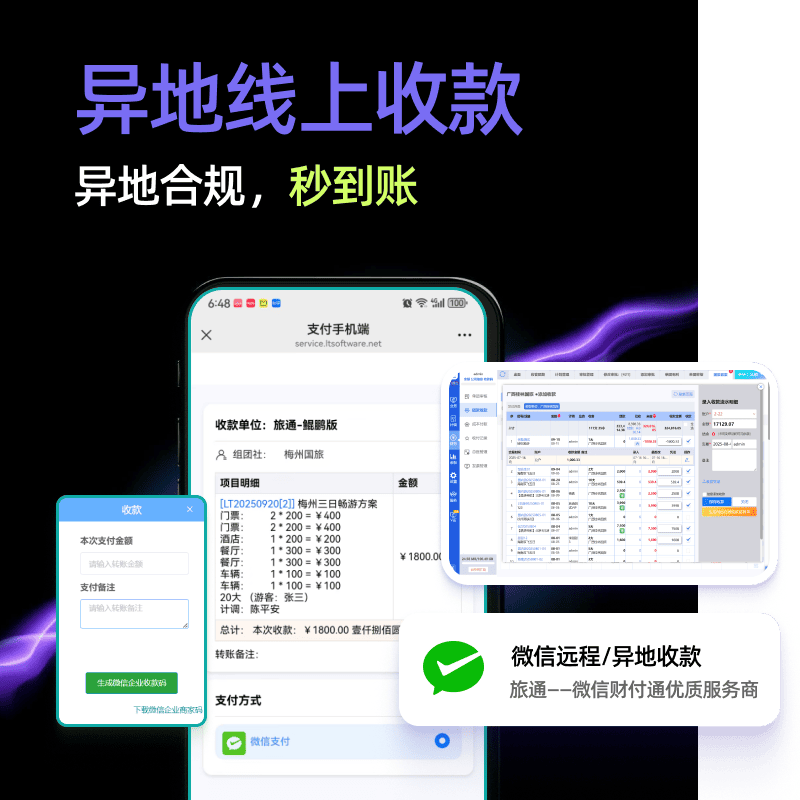 AI旅通线上收款：异地合规，秒到账